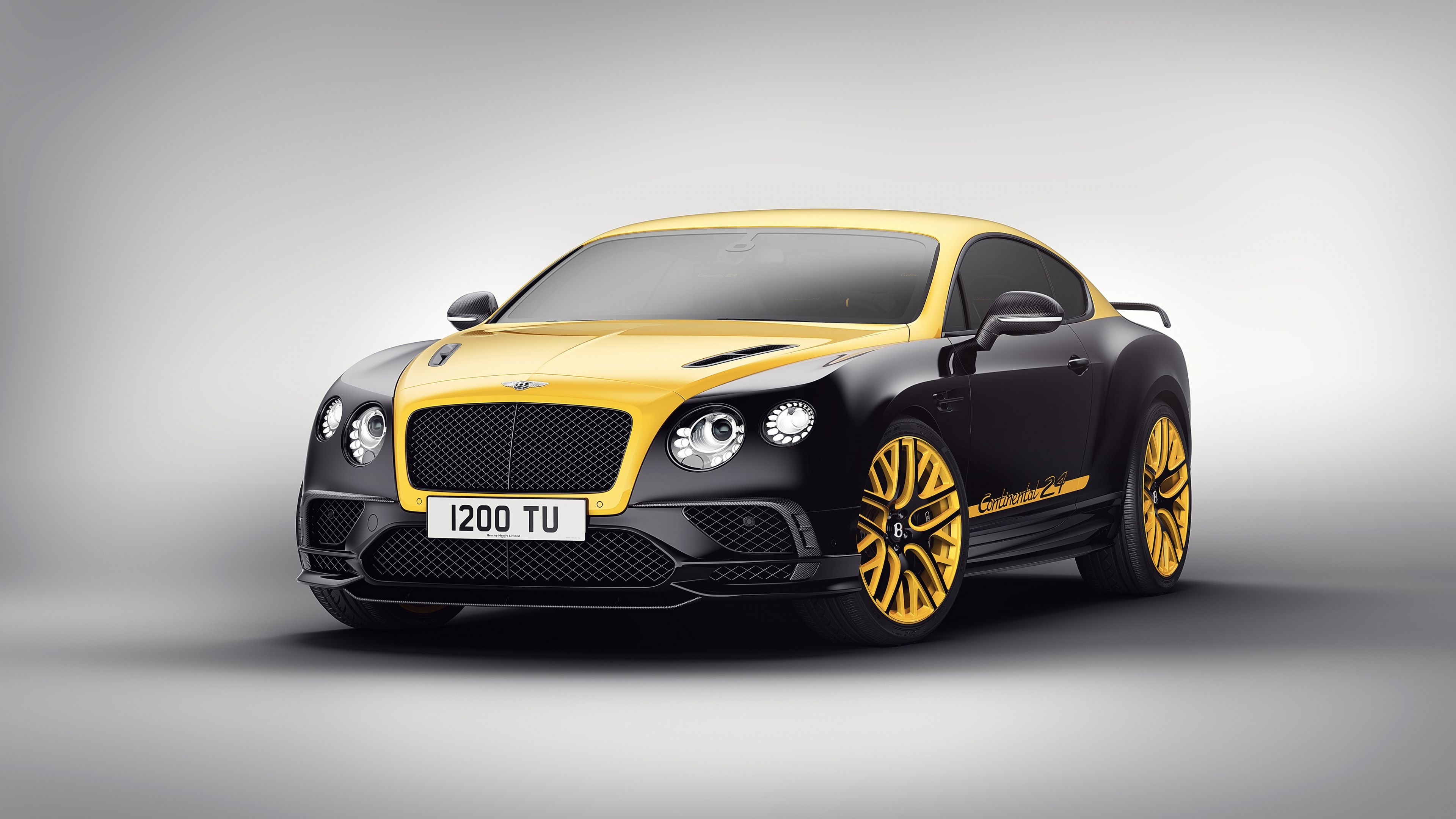 3840x2160 Desktop Wallpaper Yellow & Black Car, Bentley Continental Gt, HD Image, Picture, Background, 6ykuq4, Desktop