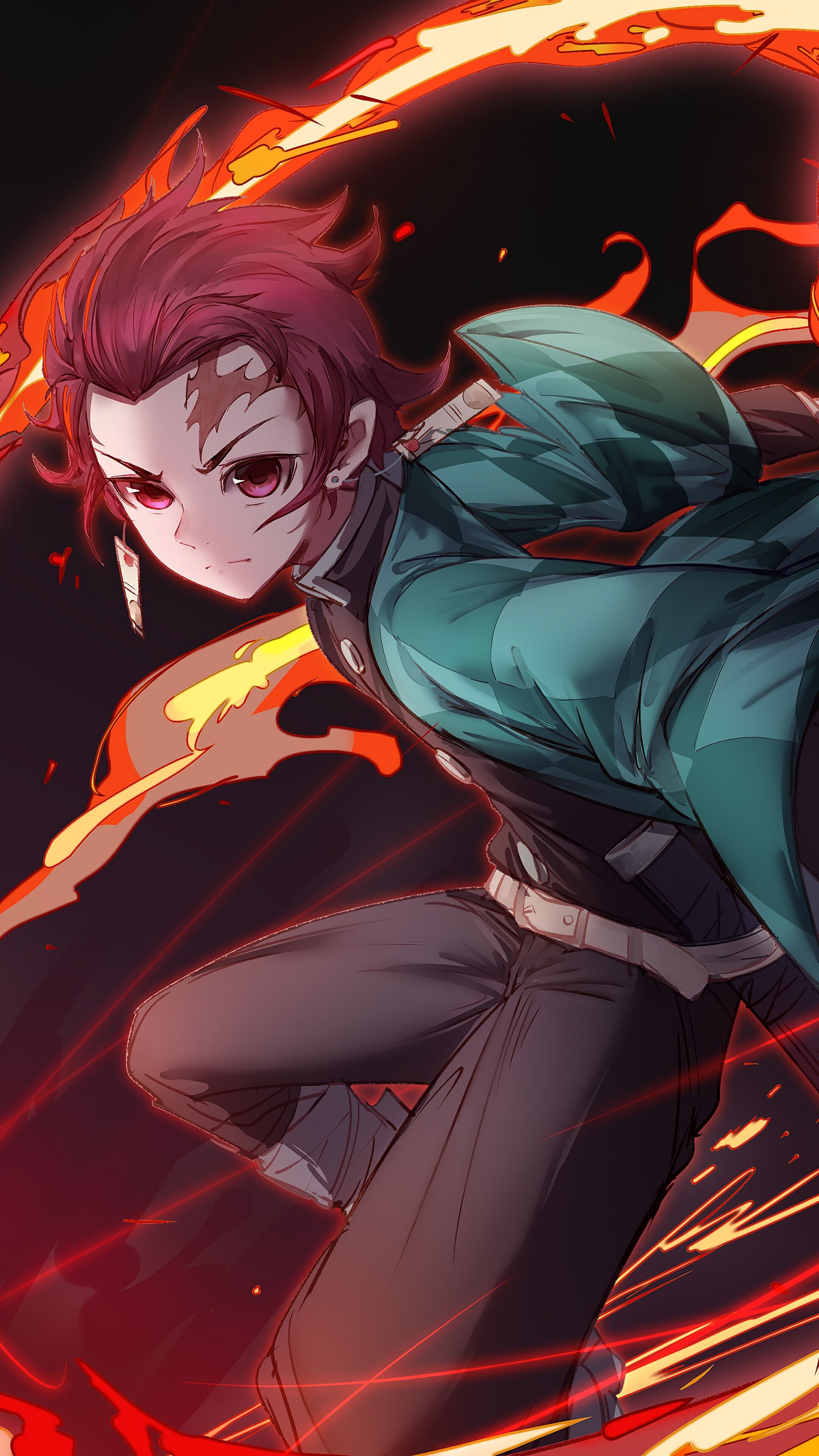 2160x3840 Tanjiro Kamado, Flame, Kimetsu no Yaiba, 4K phone HD Wallpaper, Image, Background, Photo and Picture. Mocah HD Wallpaper, Phone