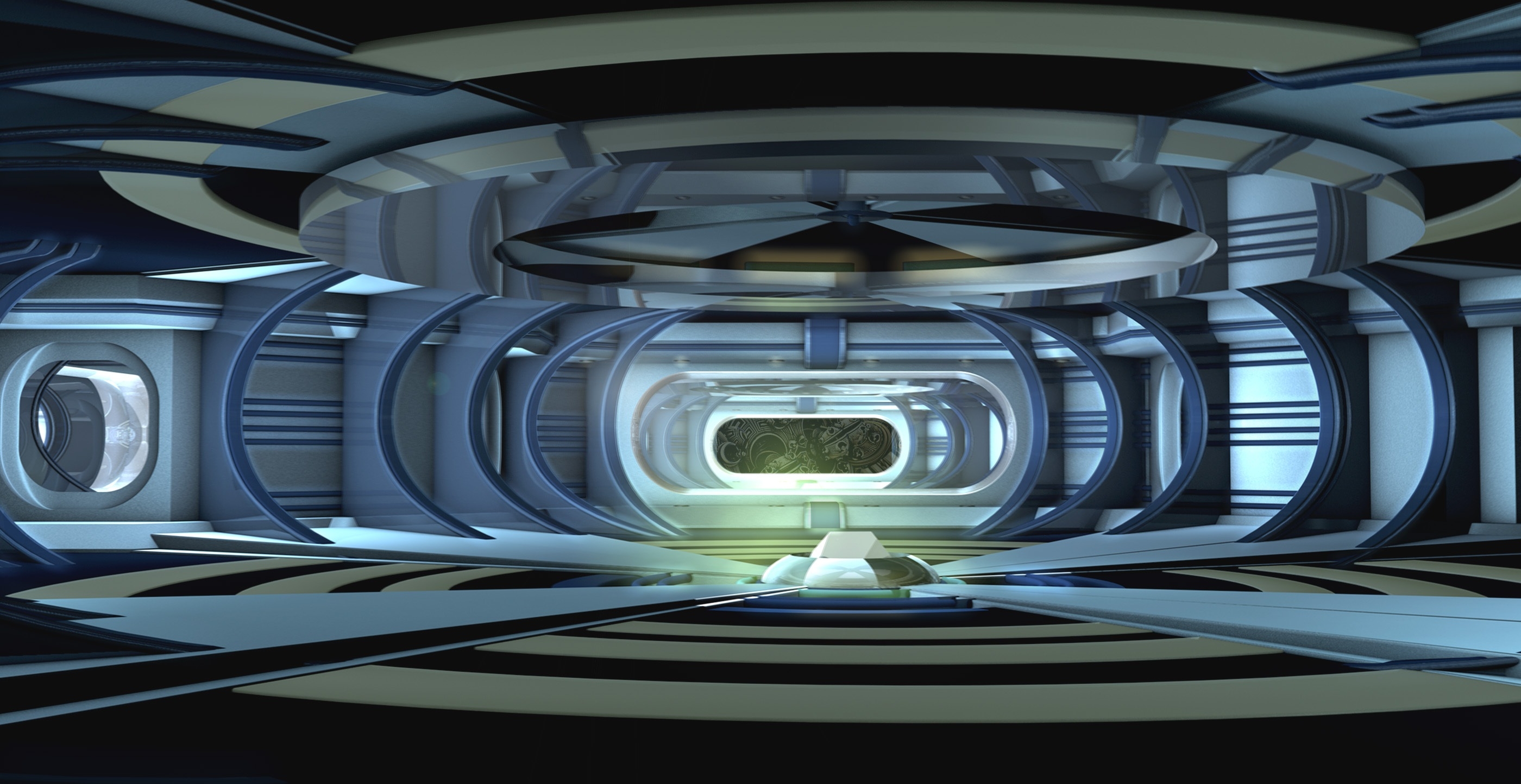 2800x1450 Wallpaper with interior of spaceship free image download, Desktop