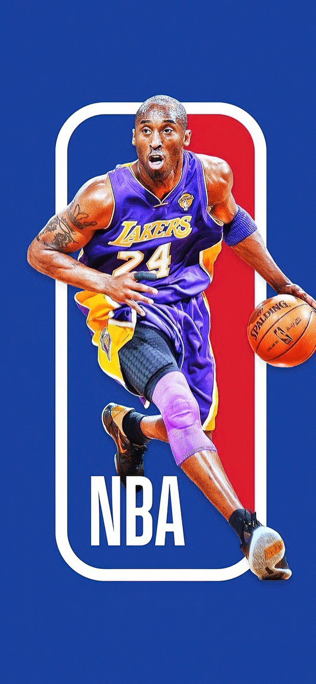 1250x2690 Kobe Bryant Wallpaper 4K, NBA, Lakers, Blue background, Phone