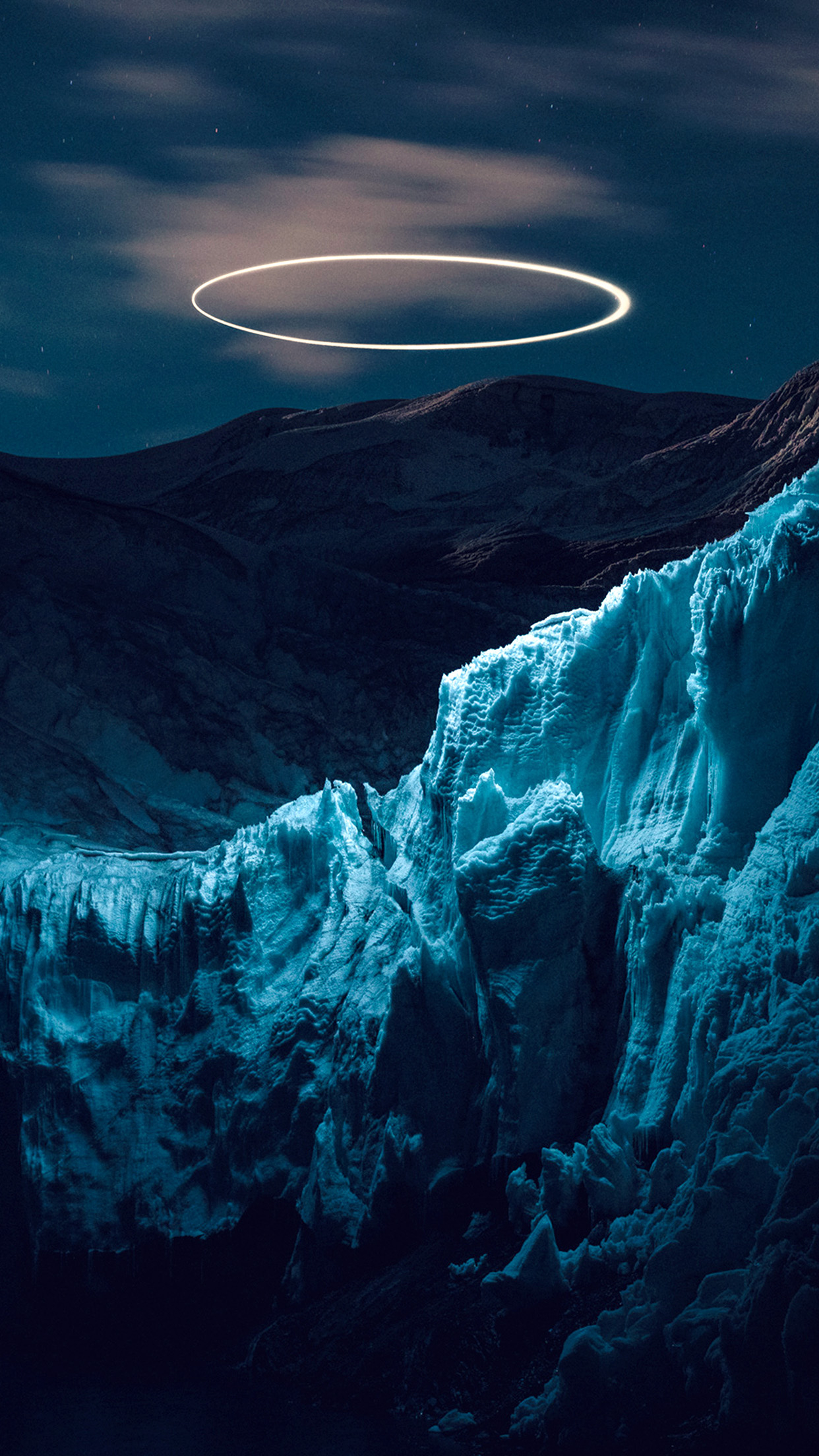 1250x2210 Dead Mountain Cold Art Blue, Phone