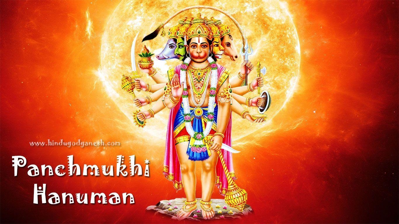 1370x770 Panchmukhi hanuman wallpaper full size. Hanuman image, Hanuman, Desktop