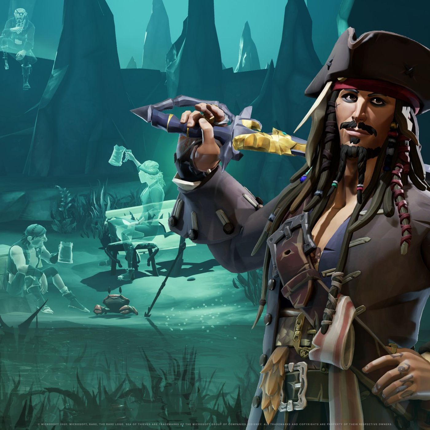 1400x1400 Sea of Thieves' Jack Sparrow crossover is a Rare treat, Phone