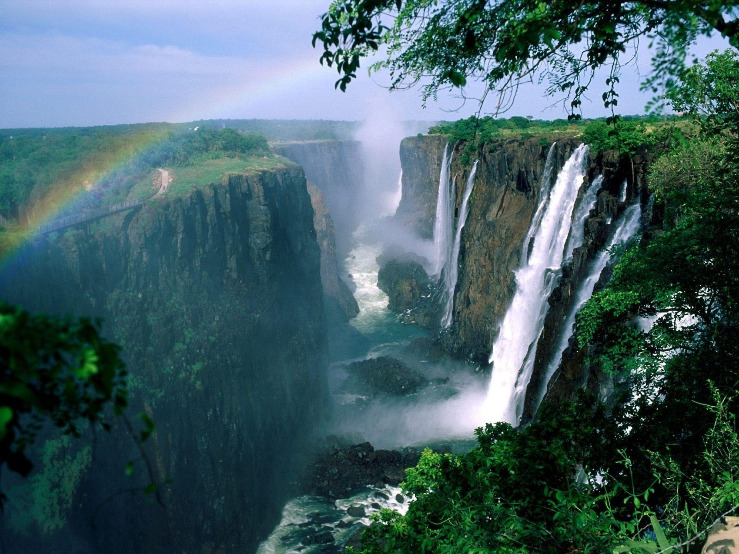 2560x1920 Zimbabwe Waterfalls & Rainbow wallpaper. Zimbabwe Waterfalls, Desktop