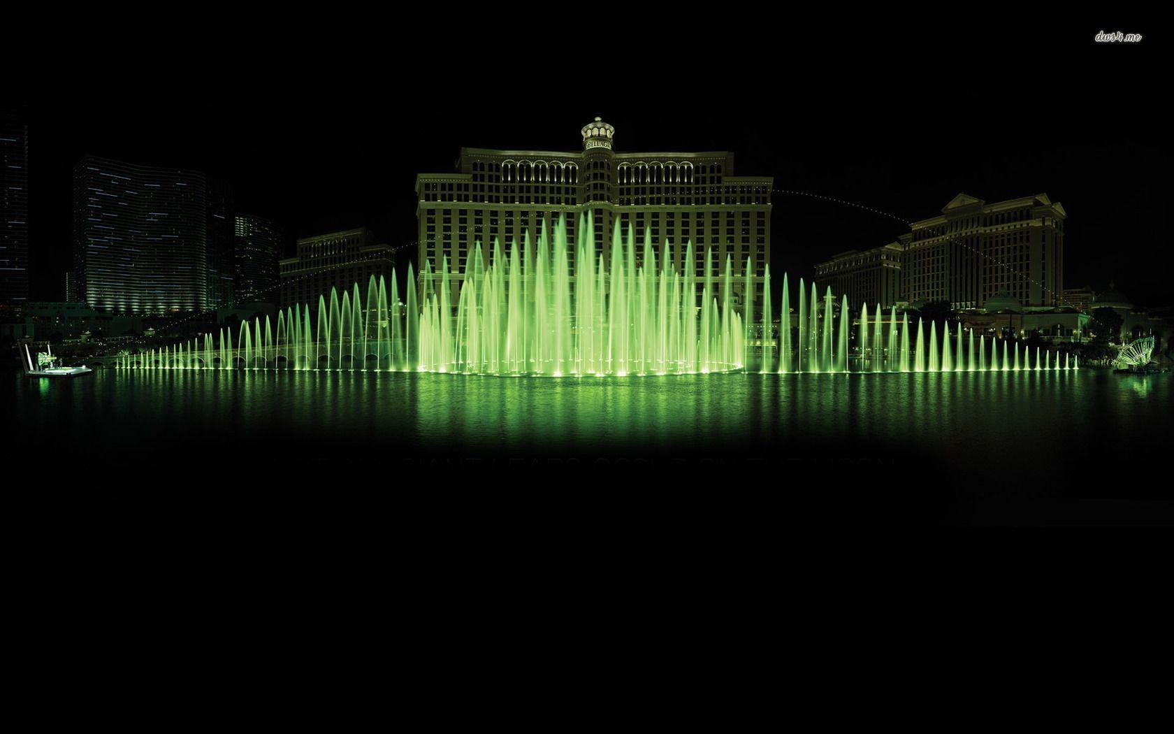 1680x1050 Bellagio Fountains Night View Wallpaper, Desktop