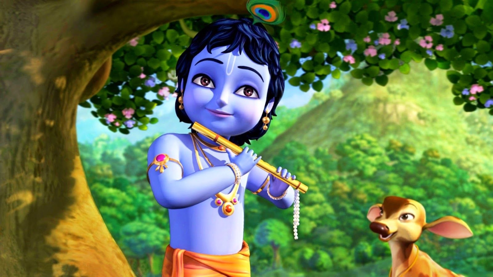 1600x900 Little Krishna wallpaper, Cartoon, HQ Little Krishna pictureK Wallpaper 2019, Desktop