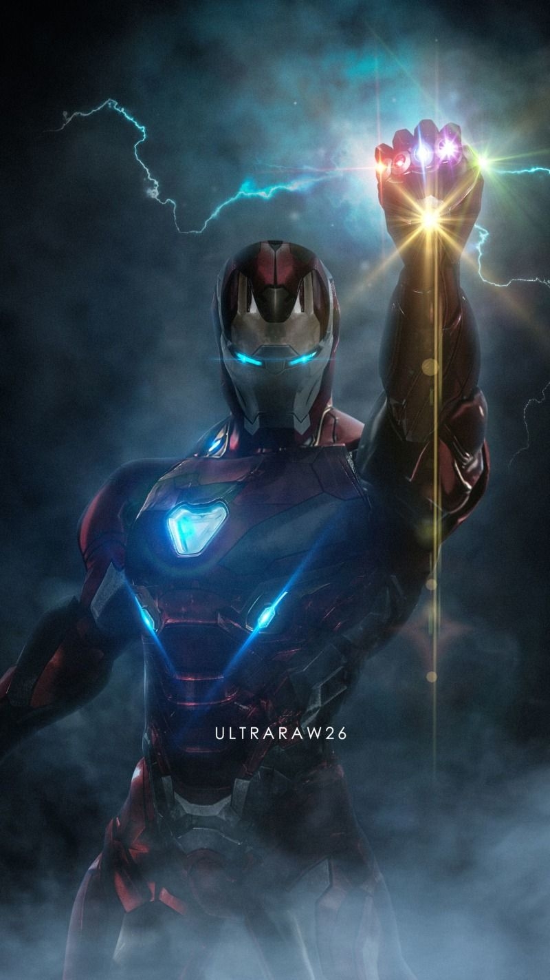 800x1430 Iron Man Infinity Gaunlet Wallpaper, Phone