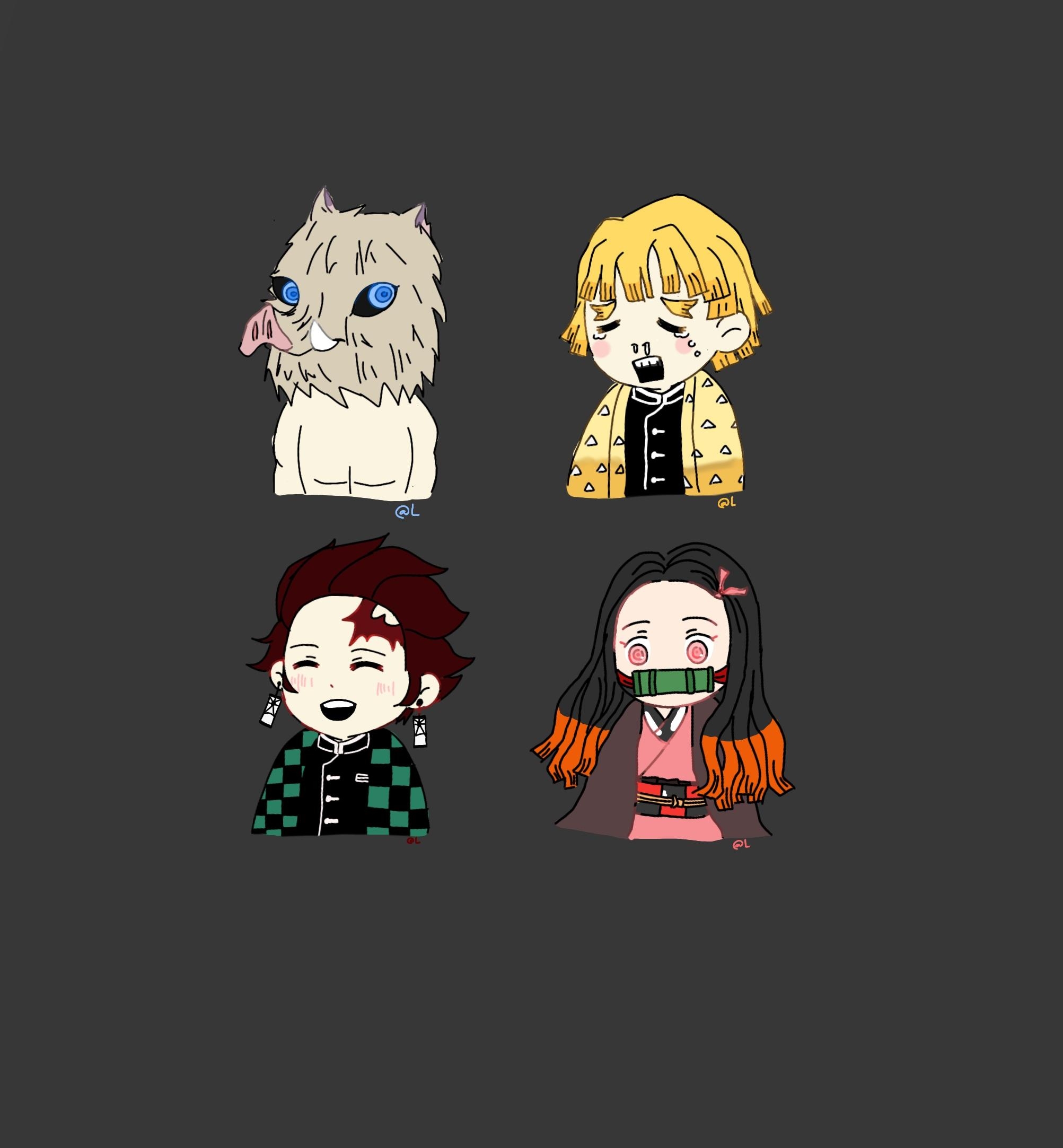 2010x2170 Kimetsu Yaiba: Chibi Drawing, Phone