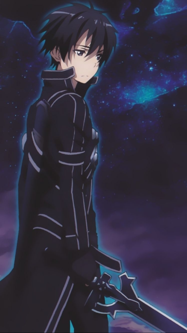 750x1340 Sword Art Online Wallpaper Kirito, Phone