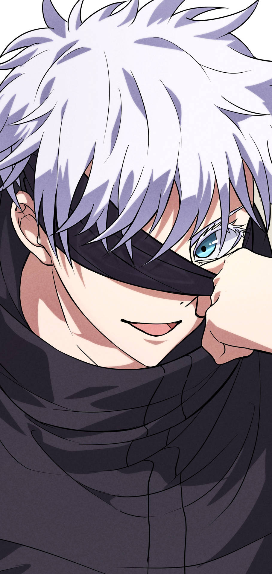 910x1920 Download Satoru Gojo Peeking Jujutsu Kaisen Phone Wallpaper, Phone