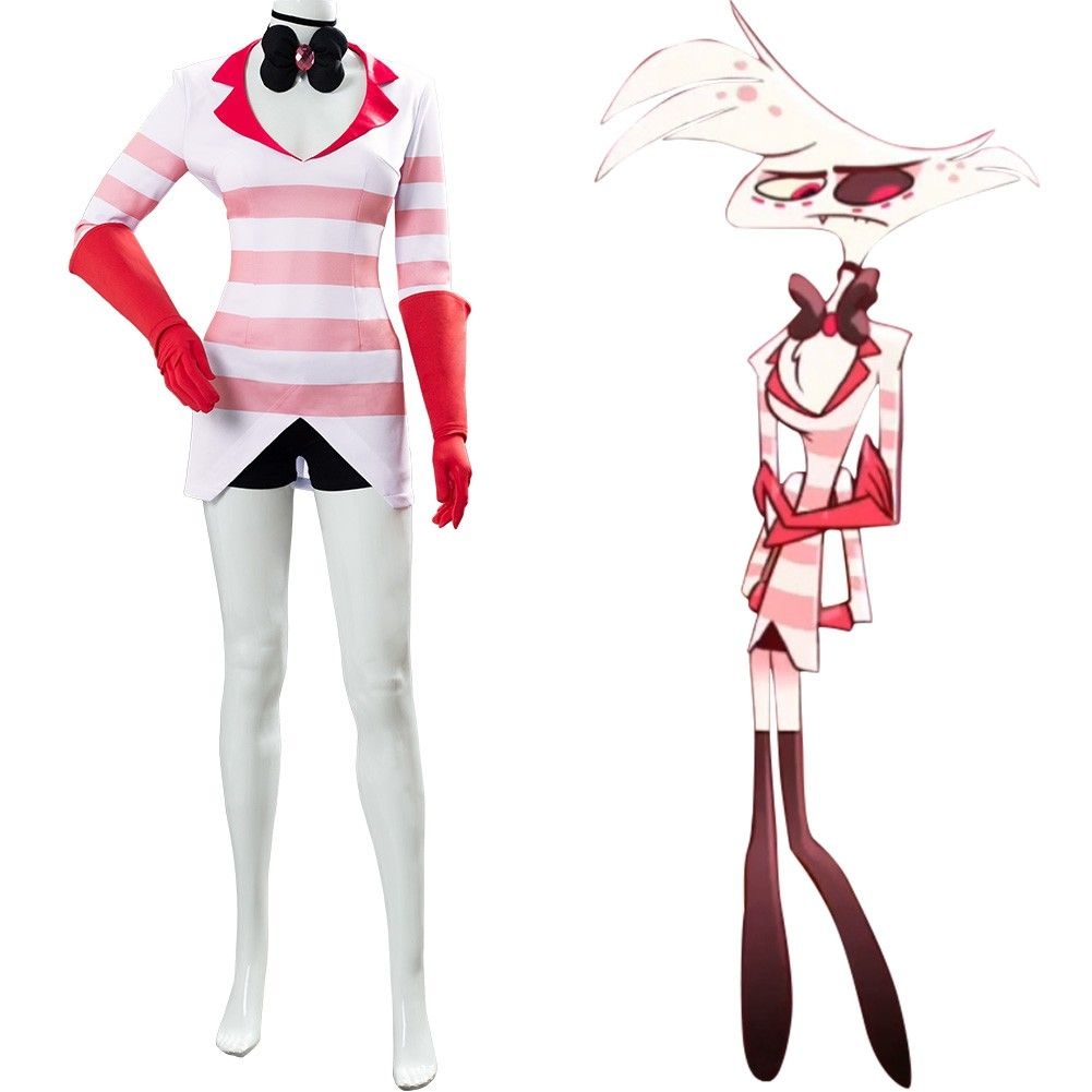 1010x1010 Angel Dust Hazbin Hotel Outfit Cosplay Costume, Phone