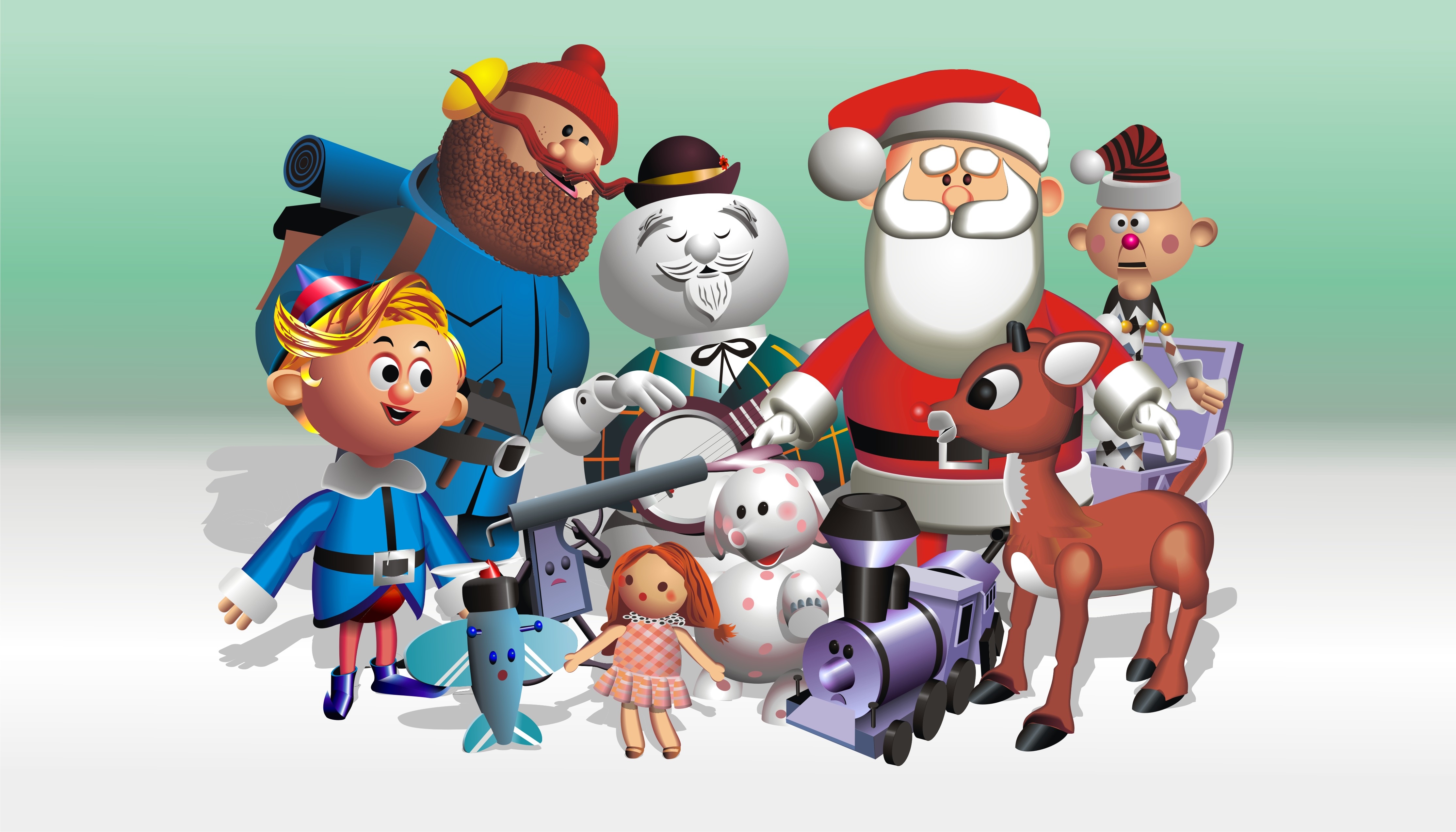 4460x2550 Rudolph and the Island of Misfit Toys UPDATE Netzel's Gallery of Sci Fi items done in Corel Draw galleries (JKL), Desktop