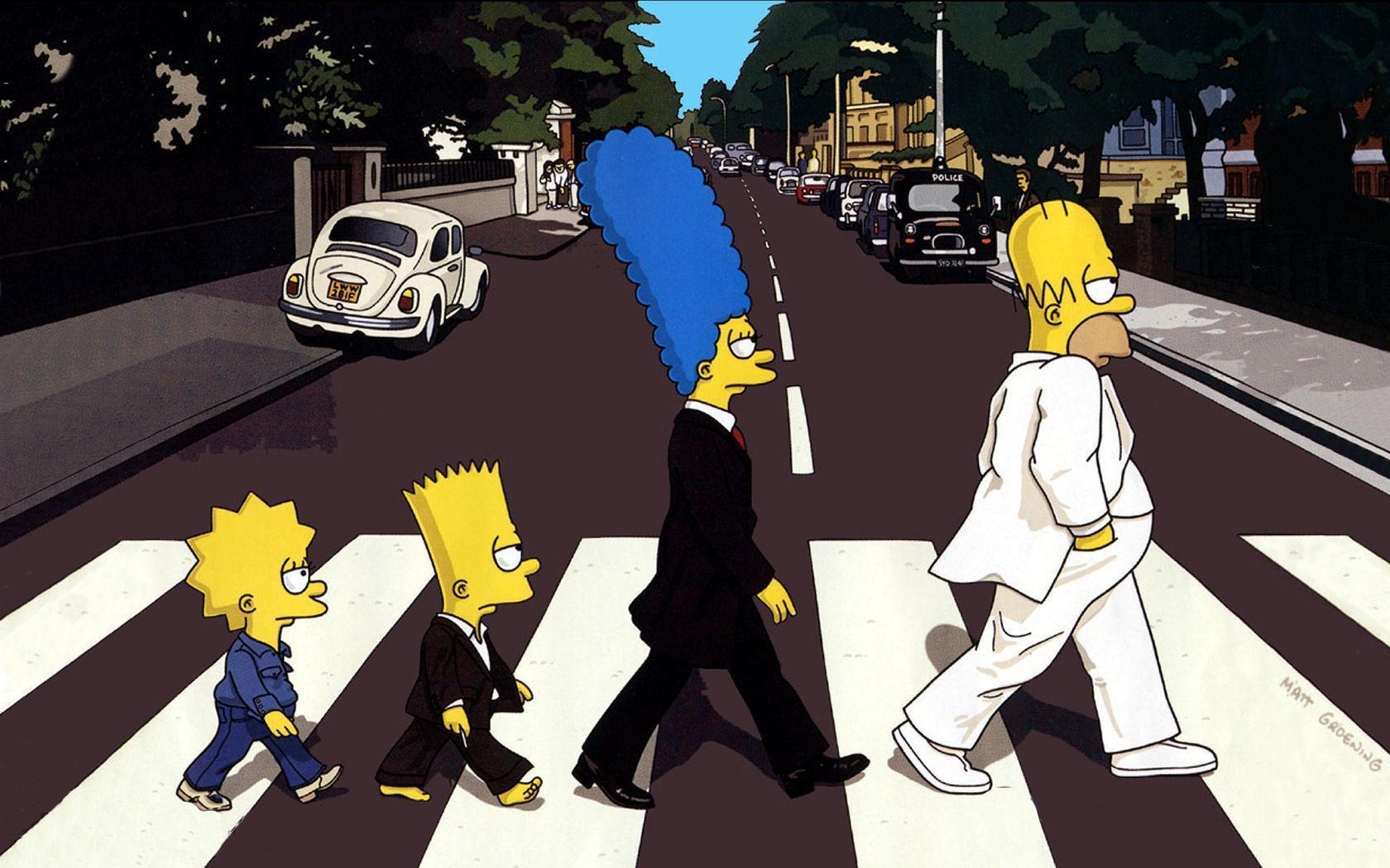 1680x1050 The Image of Abbey Road Parody The Simpsons Fresh HD Wallpaper, Desktop