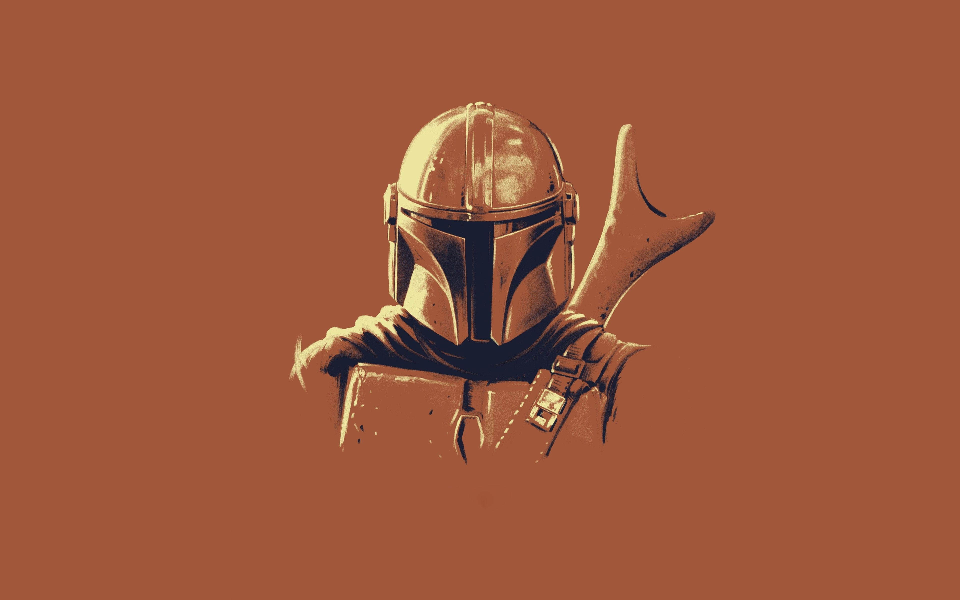 3840x2400 Download The Mandalorian, star wars, minimalist wallpaper, 3840x 4K Ultra HD 16: Widescreen, Desktop