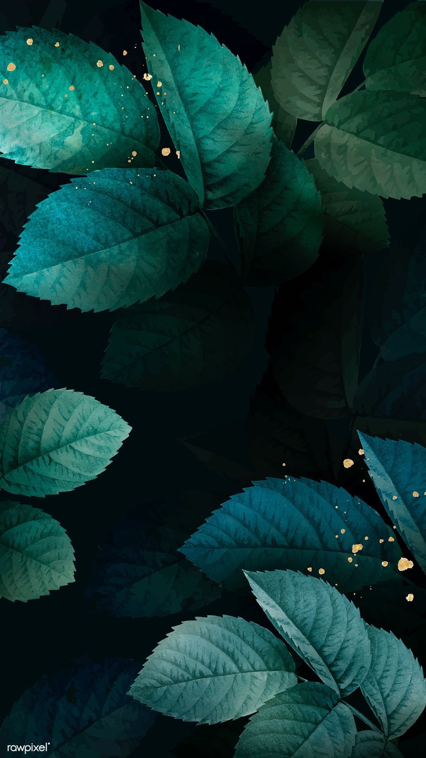 1400x2490 Download premium vector of Green foliage pattern mobile phone wallpaper. Dark phone wallpaper, Dark green wallpaper, Phone wallpaper, Phone