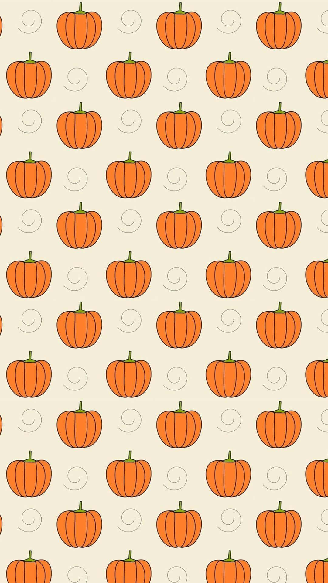 1080x1920 Download Aesthetic Cute Halloween Pumpkin Pattern Wallpaper, Phone