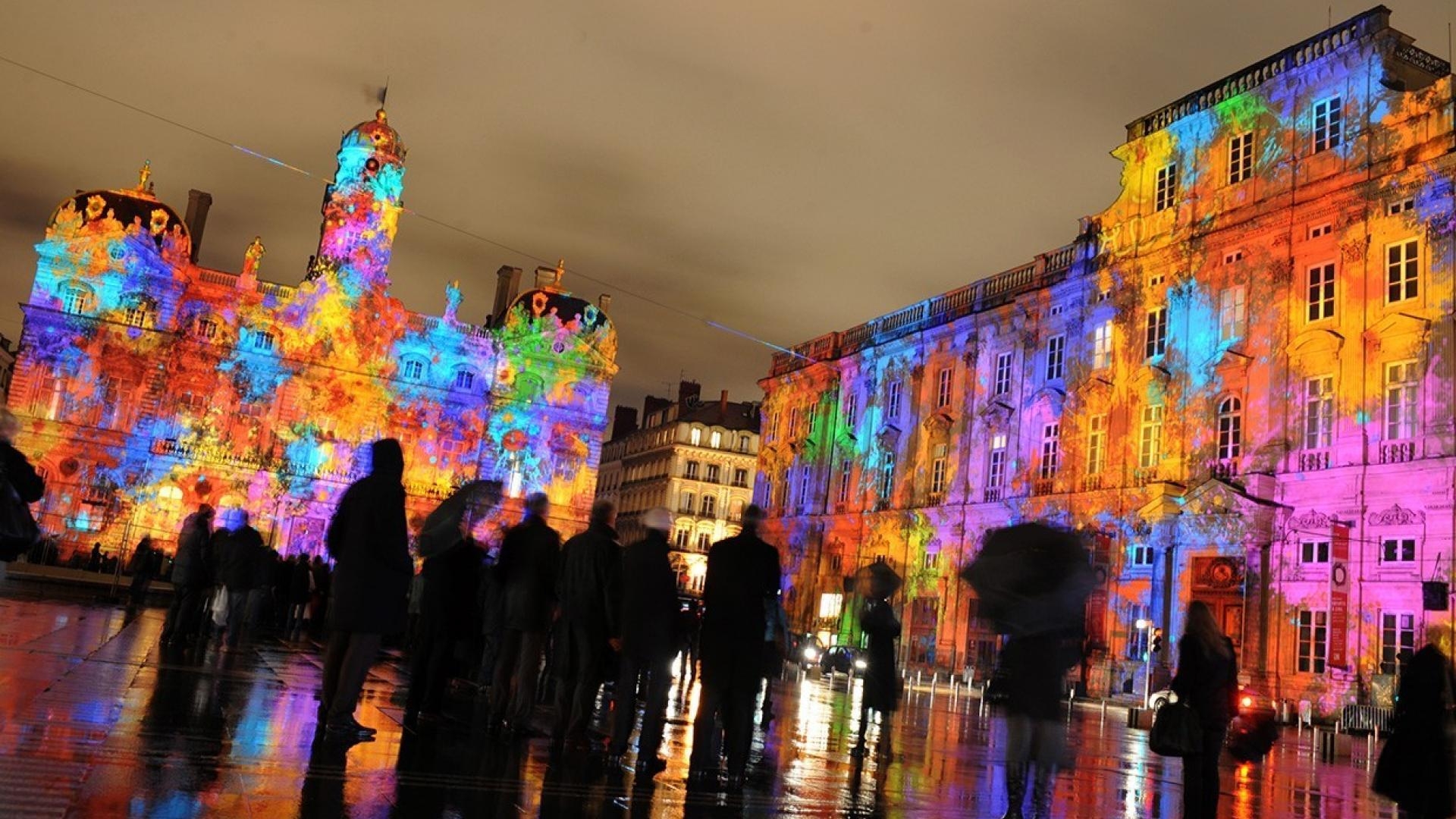 1920x1080 Lyon fête des lumières la place terreaux wallpaper, Desktop