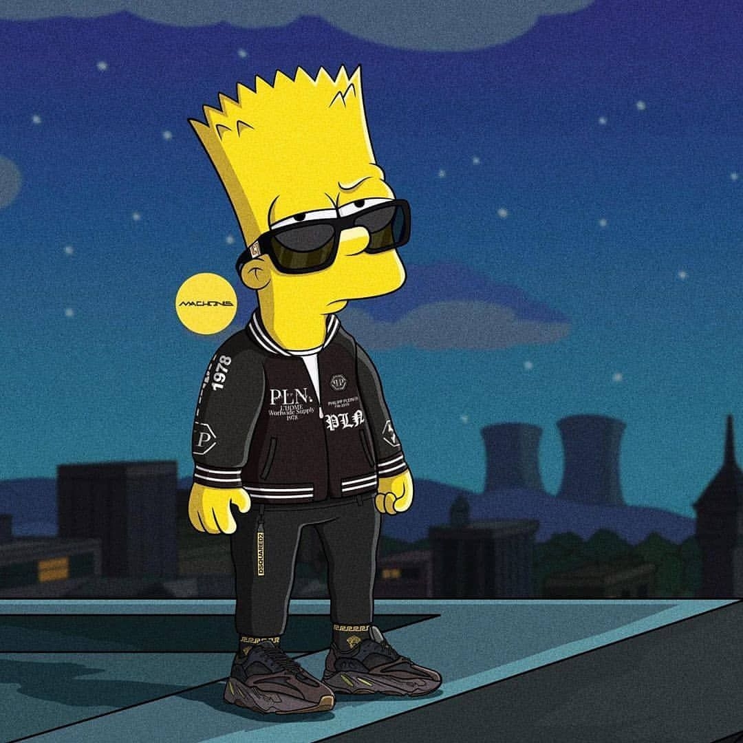 1080x1080 Behind The Scenes By diysooutfit. Swag cartoon, Simpsons art, Bart simpson art, Phone