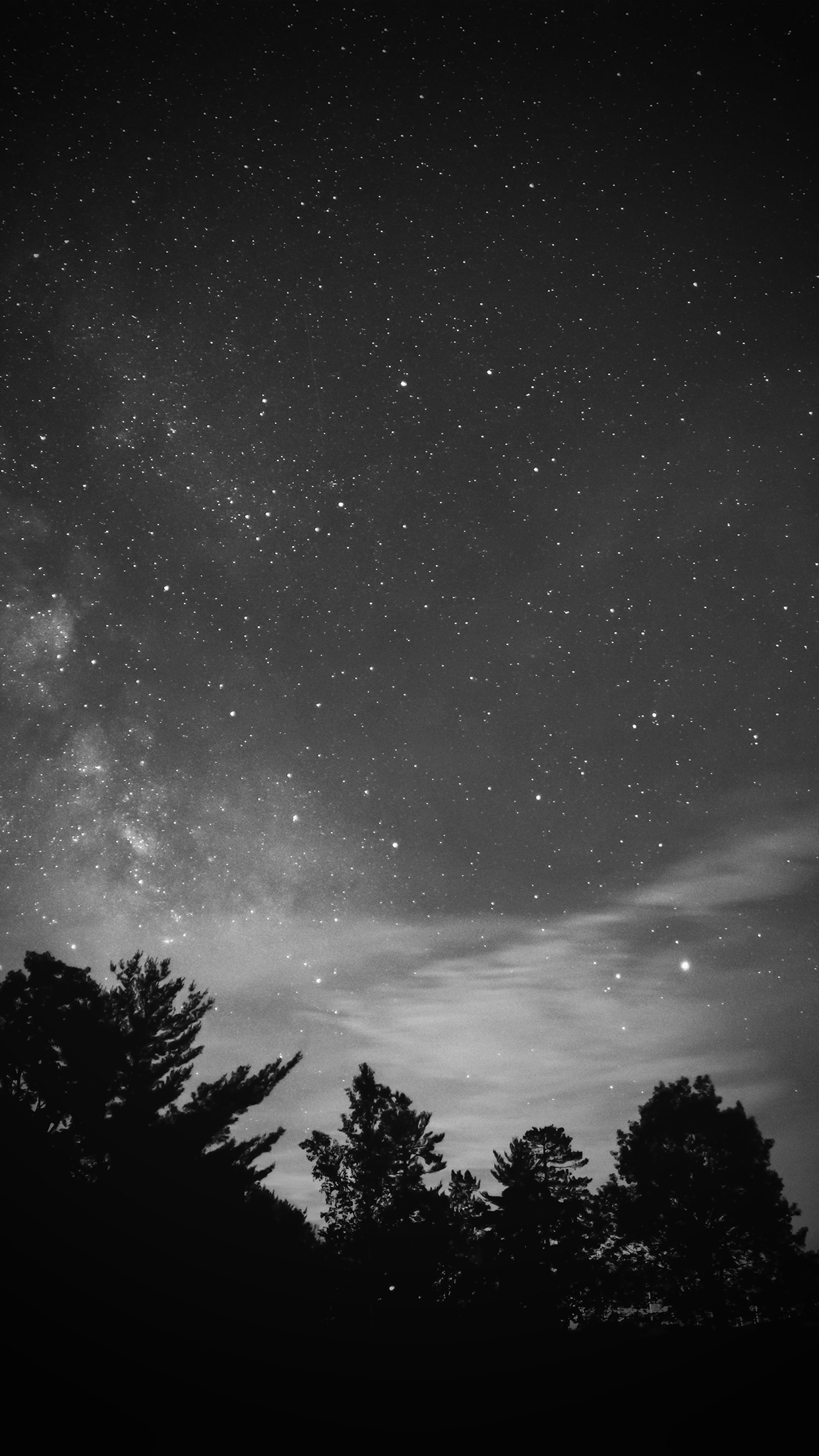 1250x2210 Sky Night Star Dark Mountain Cloud, Phone