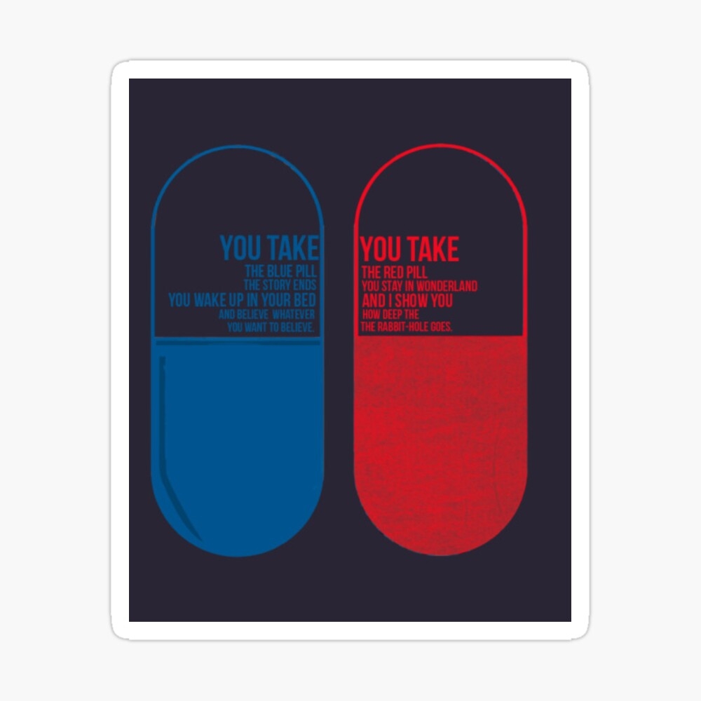 1000x1000 The Matrix Blue or Red pill Magnet, Phone