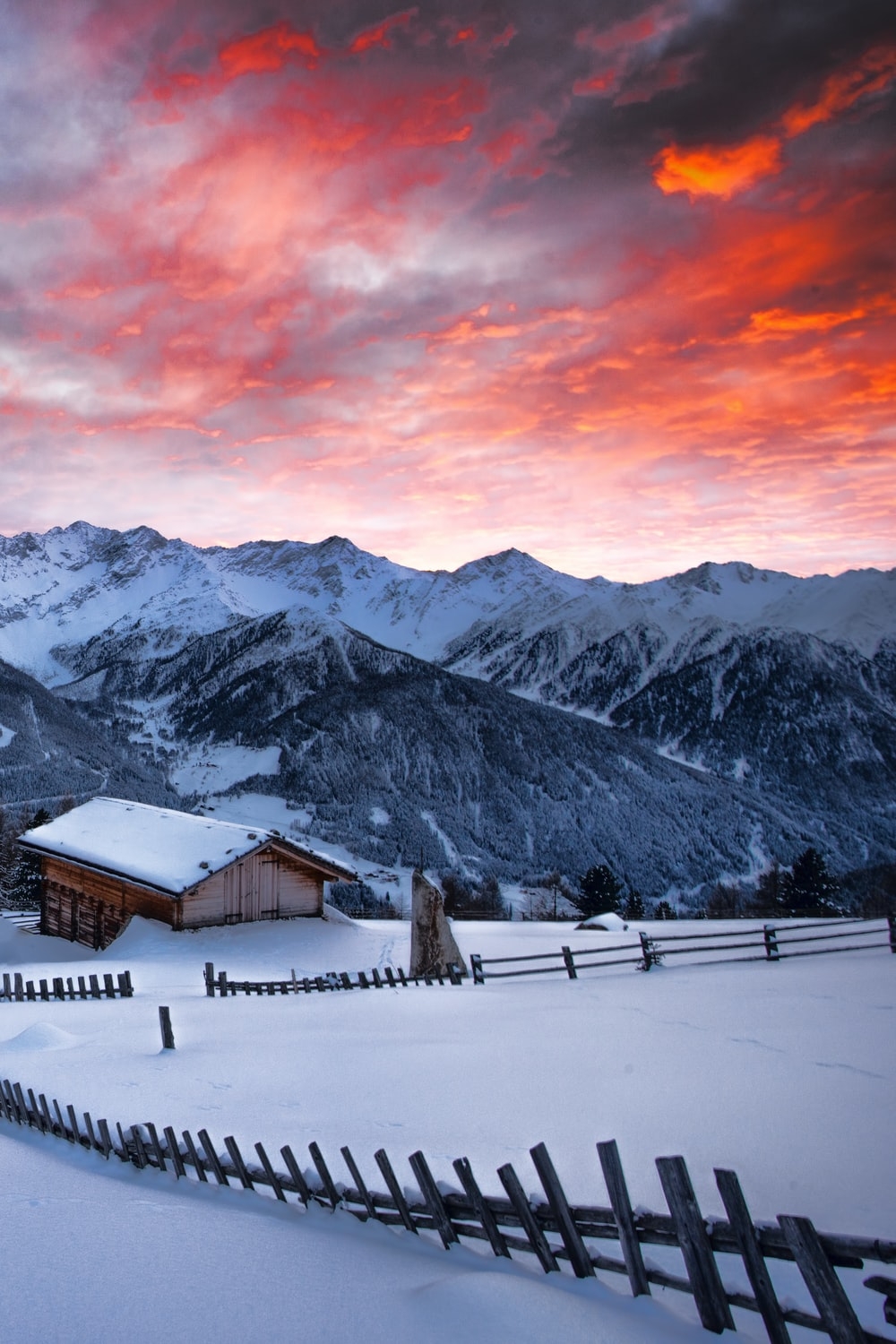 1000x1500 snow covered mountain photography during sunset photo, Phone