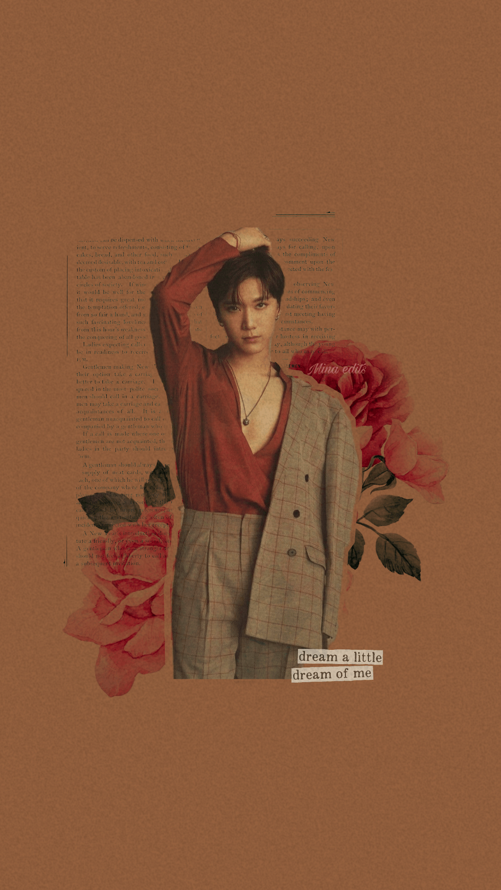 1030x1820 Free download freetoedit ten nct wallpaper brown aesthetic, Phone