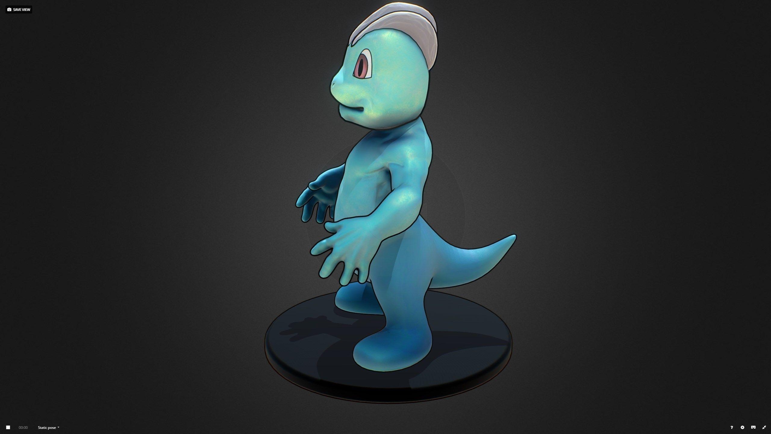 2560x1440 Machop Pokemon 3D asset, Desktop