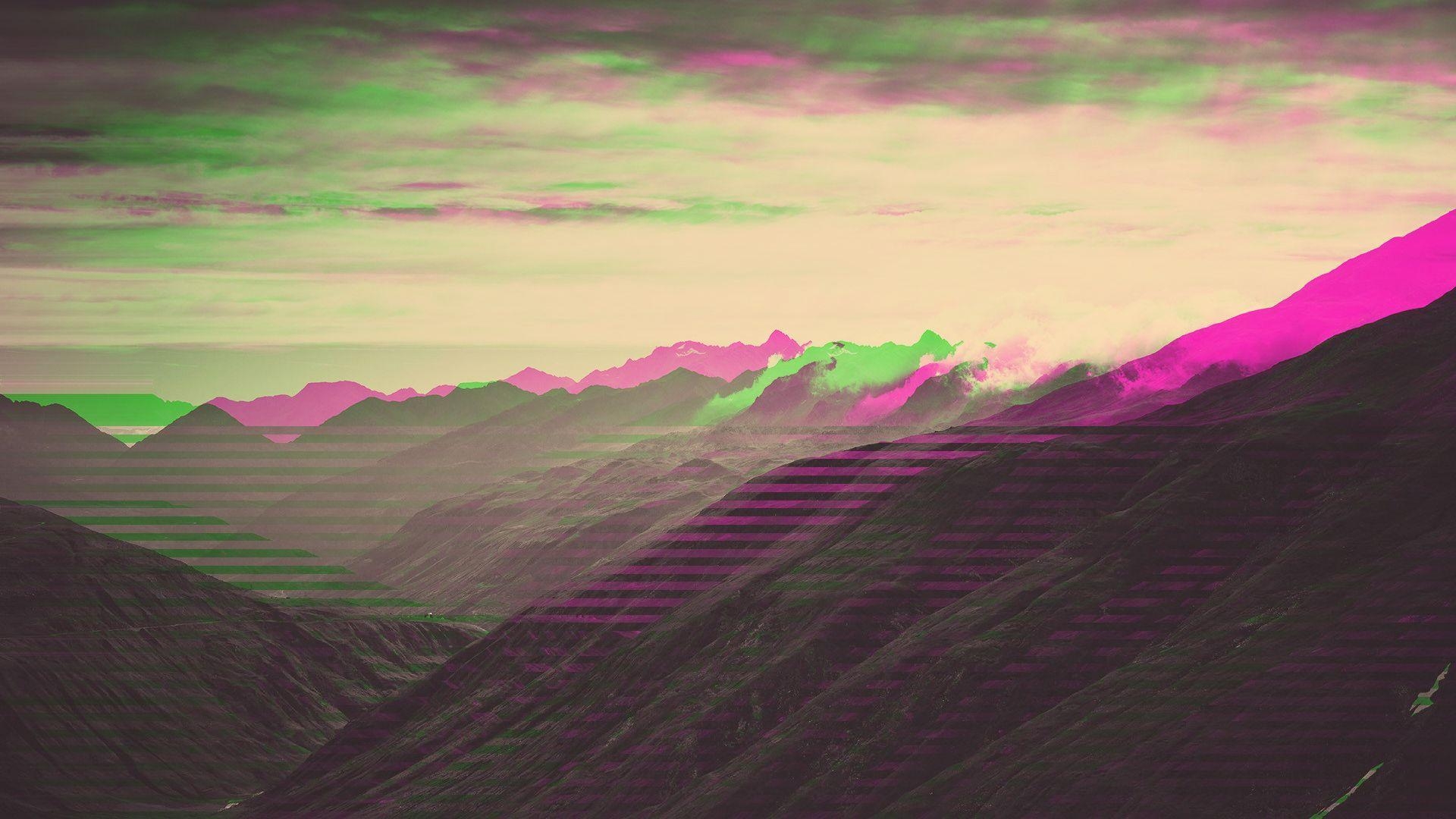 1920x1080 Landscape Glitch HD Wallpaperx1080, Desktop