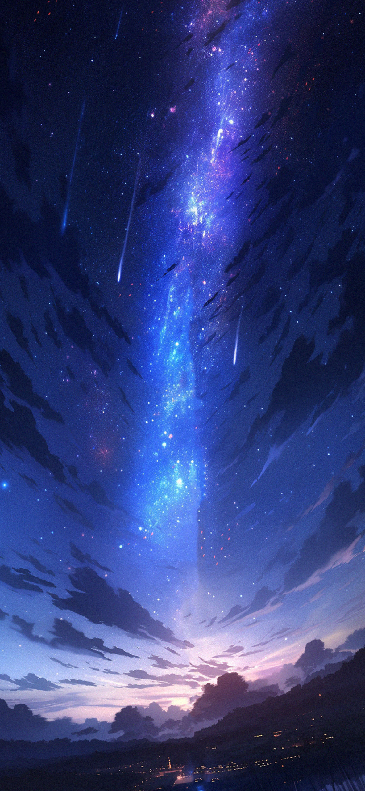 1190x2560 Milky Way & Clouds Wallpaper Way Wallpaper for iPhone, Phone