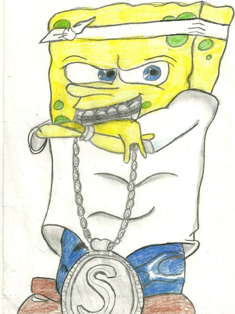 780x1040 Gangster SpongeBob Wallpaper, Phone