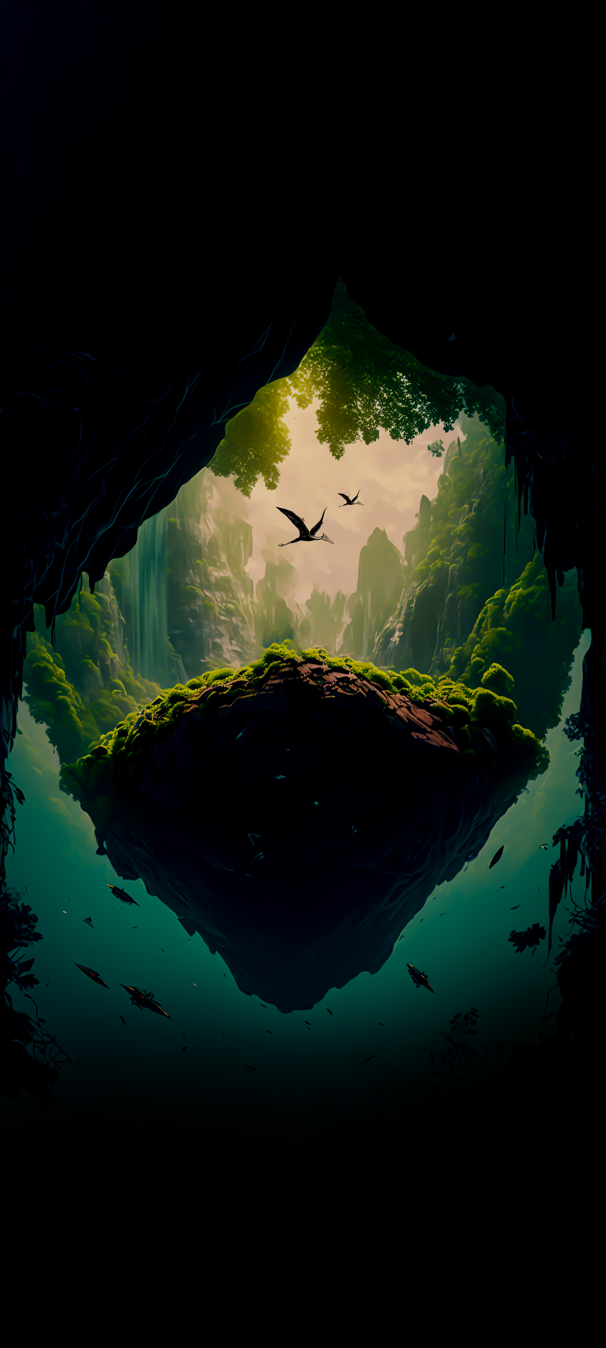 2050x4560 Beautiful 4k Black Oled Wallpaper for Phone: The Hidden World, Phone