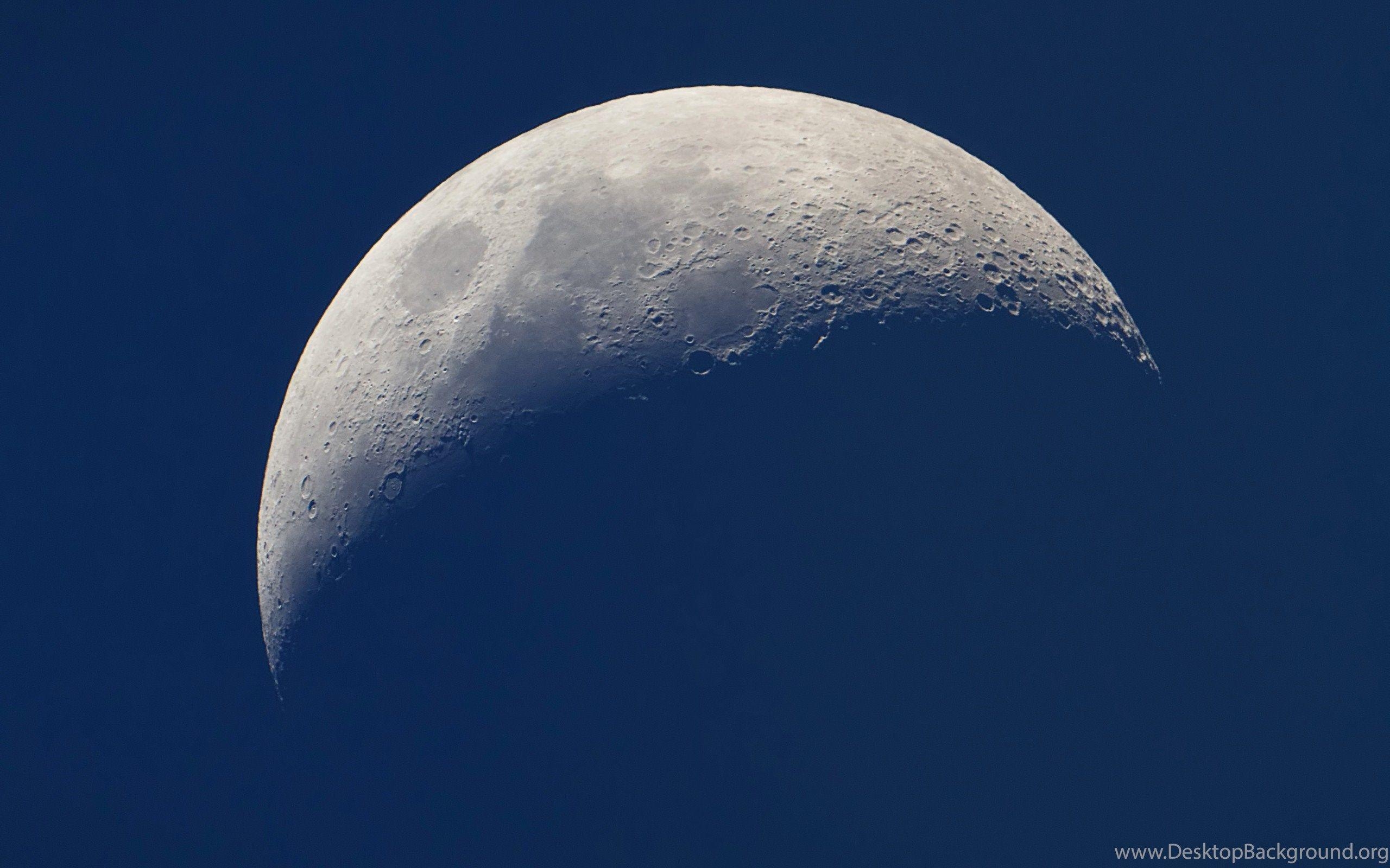 2560x1600 Wallpaper: Moon, Sky, Skyscape, Dark Blue, Half Moon Wallpaper, Desktop