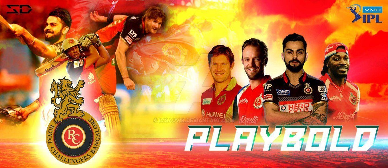 1360x590 Royal challengers bangalore custom wallpaper, Dual Screen