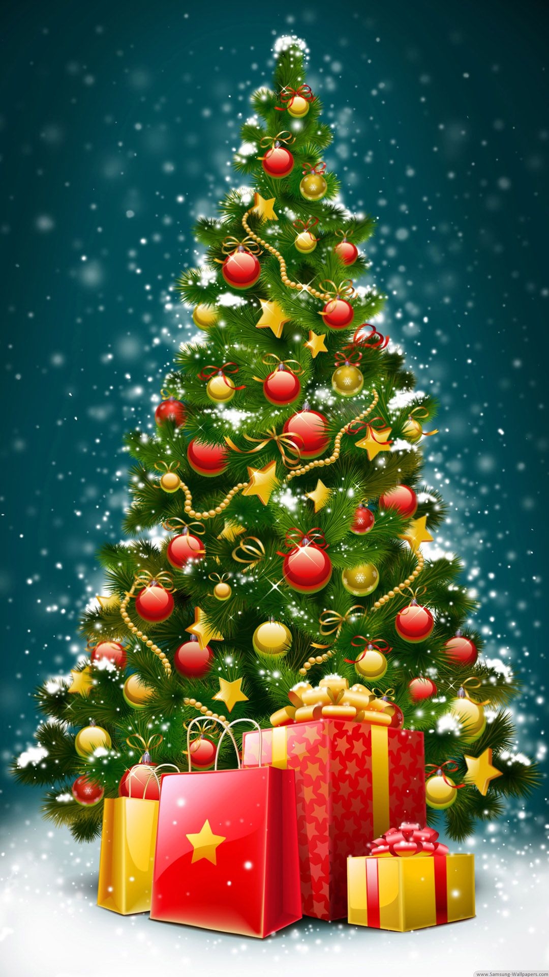 1080x1920 Christmas wallpaper for android, Phone