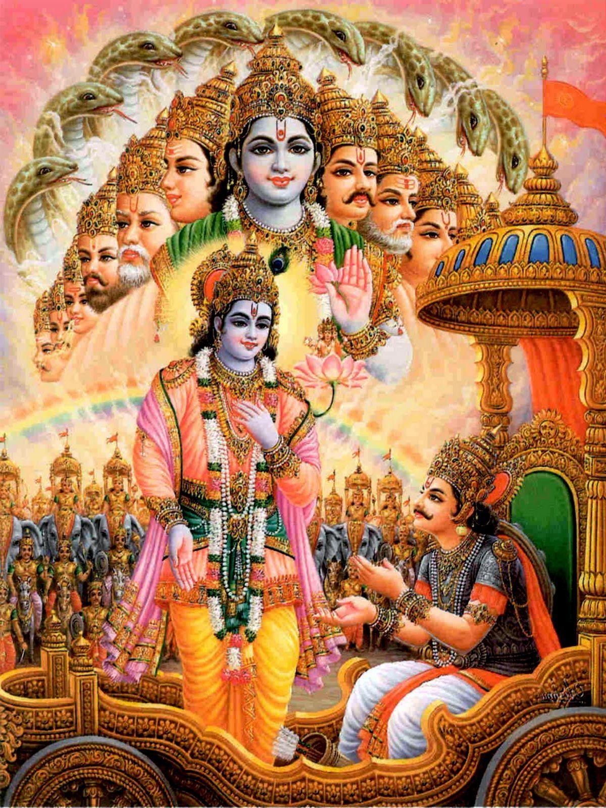 1200x1600 Shree Krishna gita bodh to arjun. HD Wallpaper Rocks, Phone