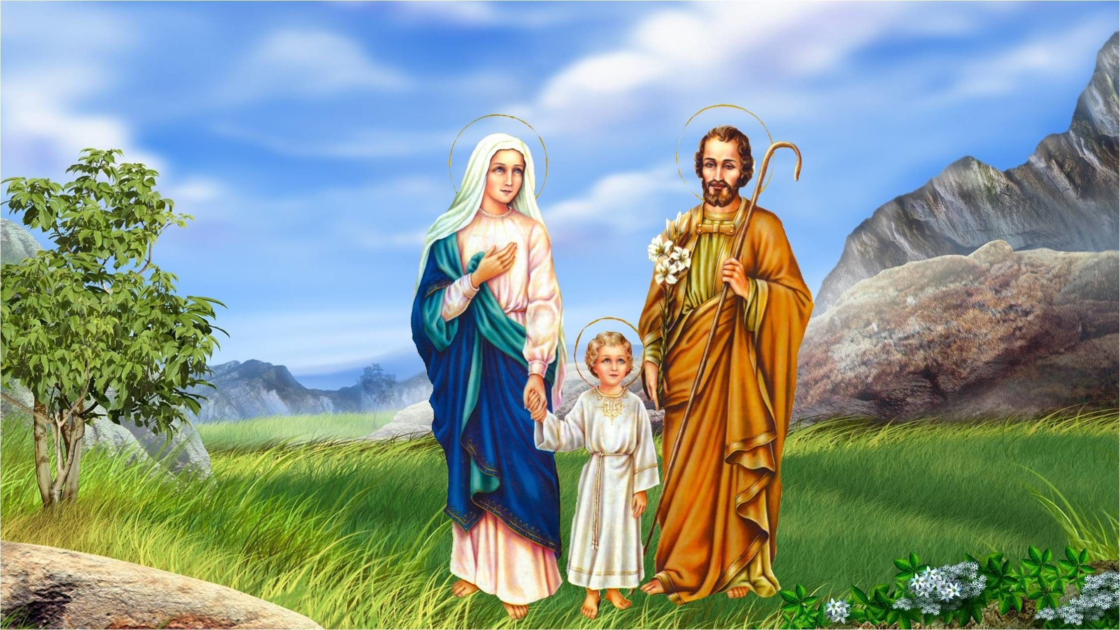 2260x1270 Holy Family Wallpaper, Desktop