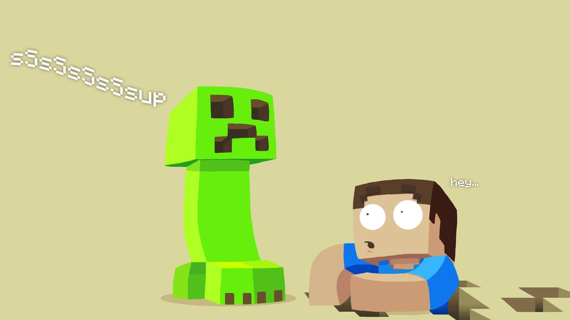 1920x1080 Funny Minecraft Background, Desktop