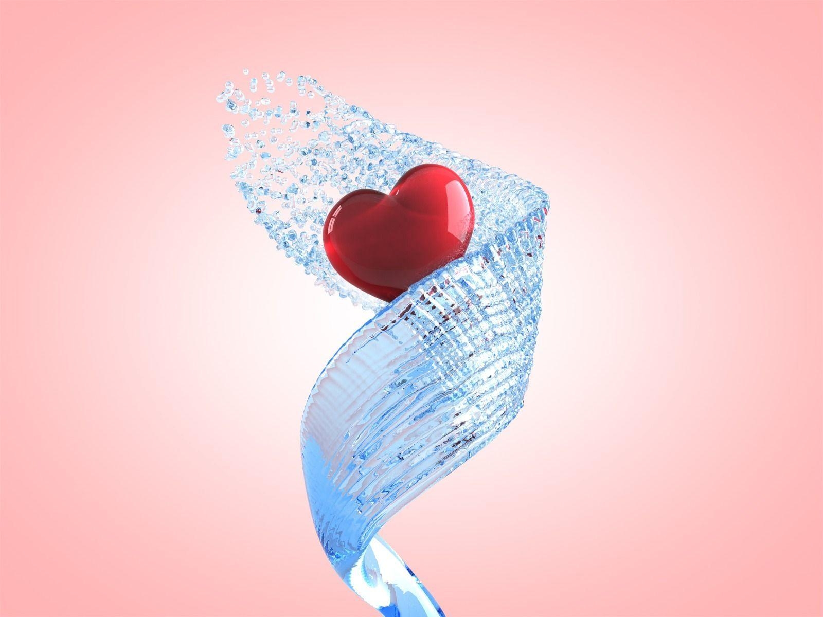 1600x1200 heart 3D wallpaperd wallpaper, Desktop