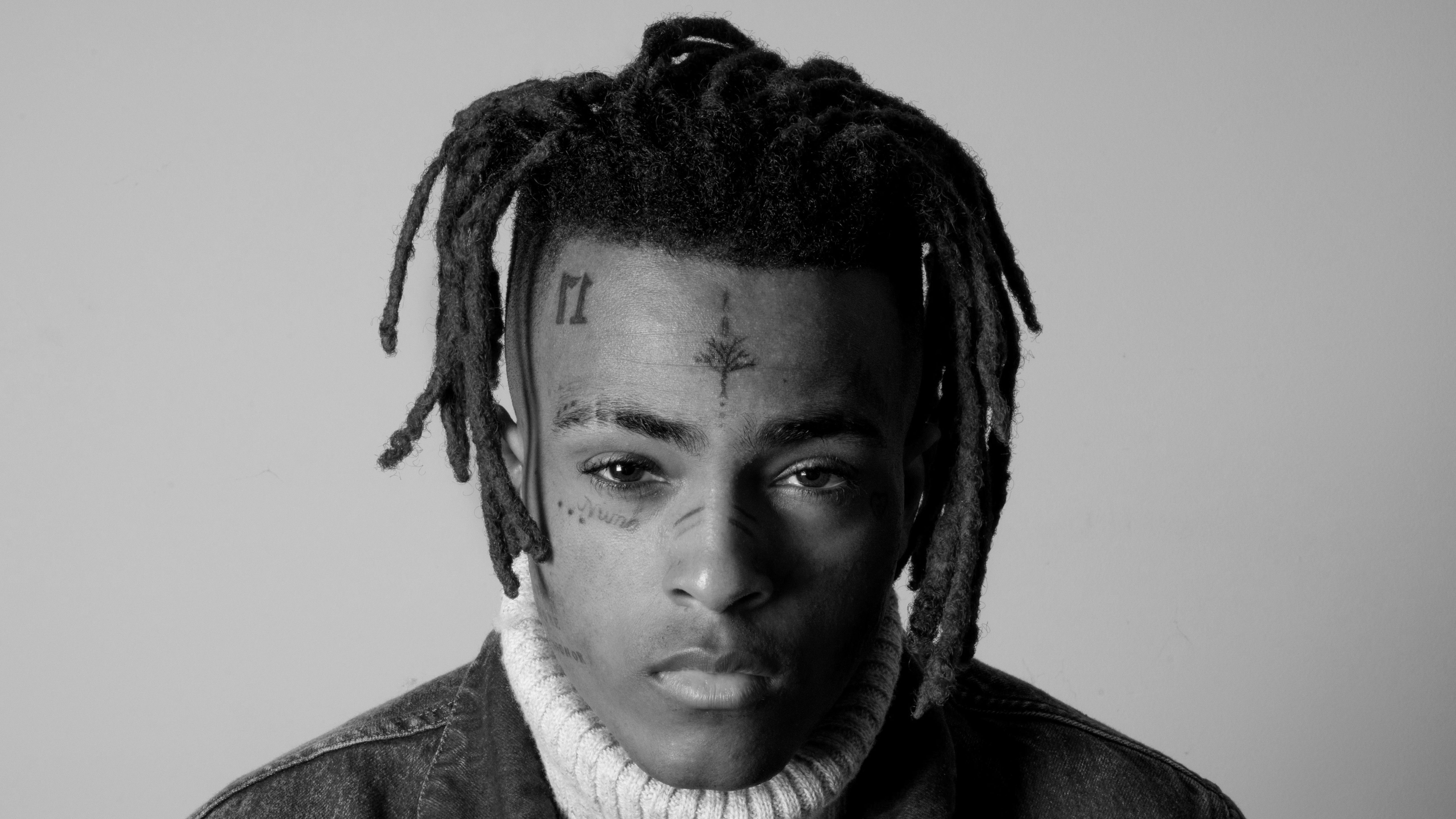 5120x2880 XXXTentacion Black And White Photo 4K 5K HD Celebrities Wallpaper, Desktop