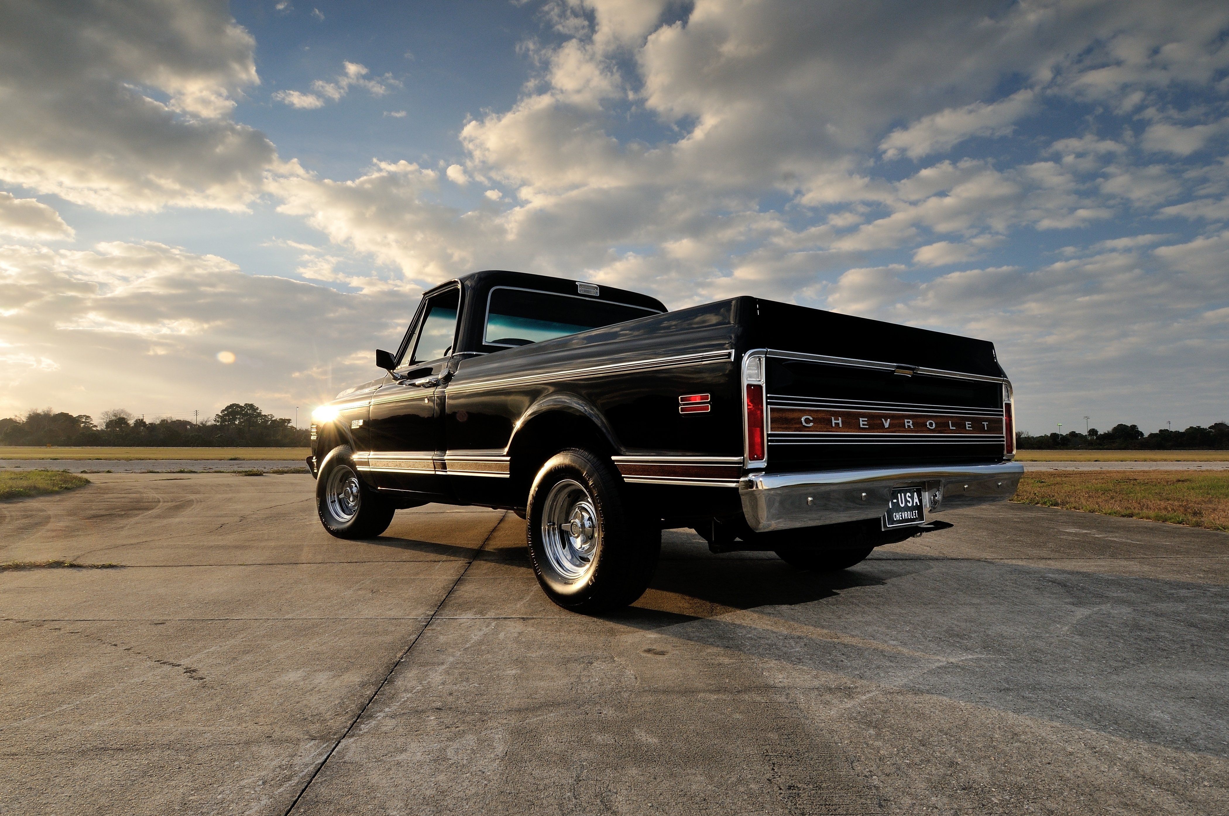 4200x2790 Chevrolet Cheyenne C10 Super 400 Pickup Classic Black USA, Desktop