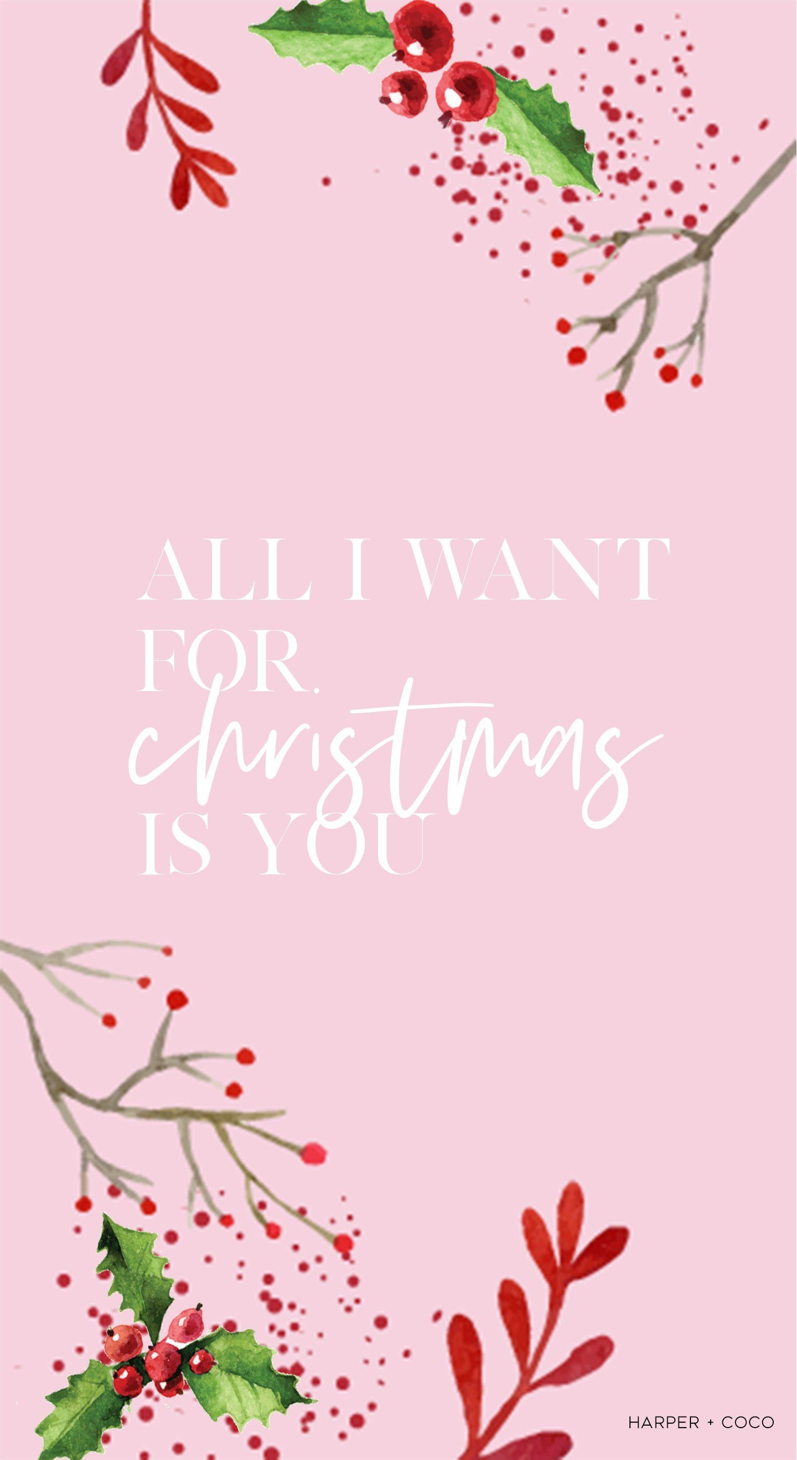 1580x2890 All I want for Christmas is you iPhone wallpaper. Pink Christmas #freewallpaper #ip. Wallpaper iphone christmas, Christmas phone wallpaper, Christmas wallpaper, Phone