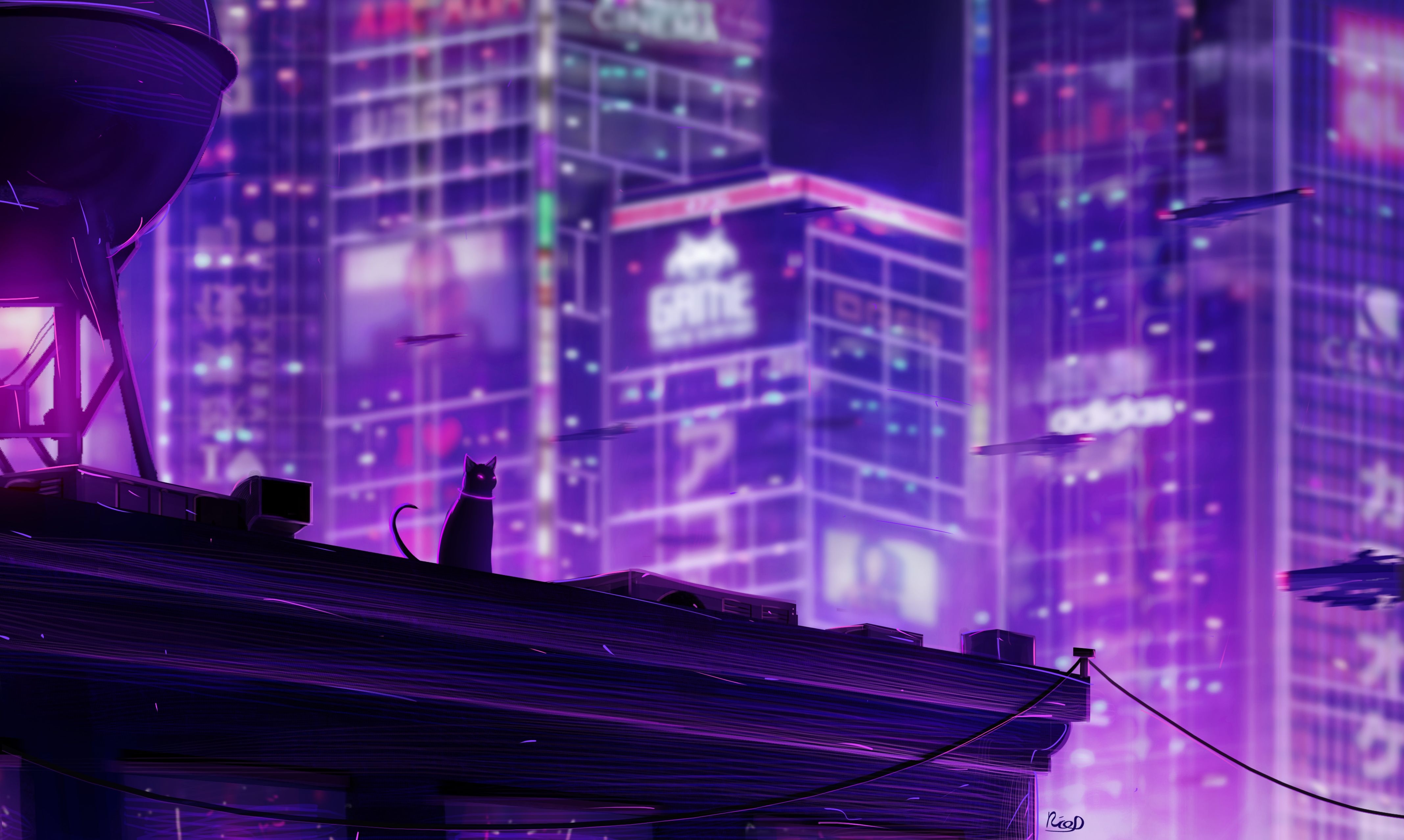 4280x2560 Tokyo Neon Wallpaper, Desktop