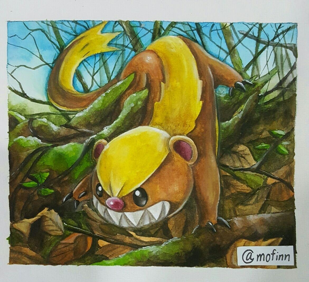 1170x1070 A Yungoos Painting. Pokémon, Desktop