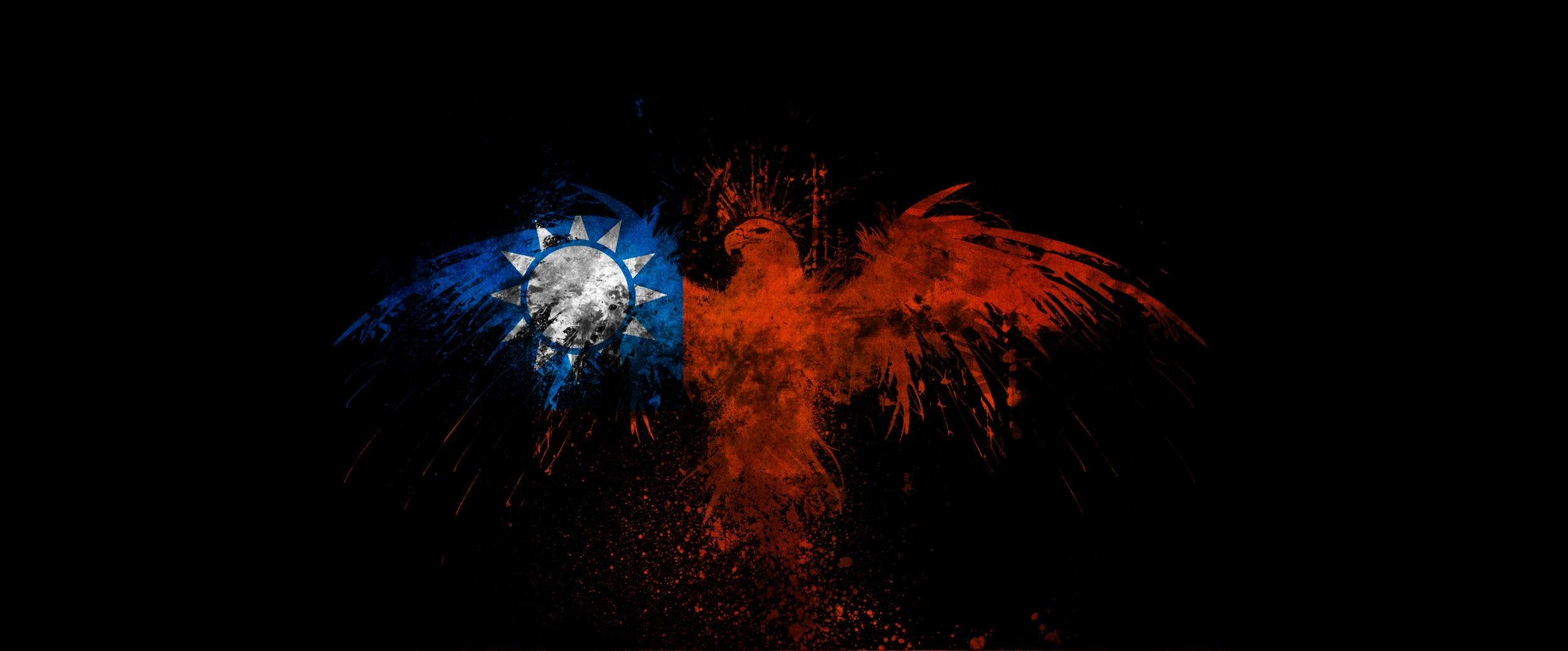 2500x1040 Eagle Flag Wallpaper, Dual Screen