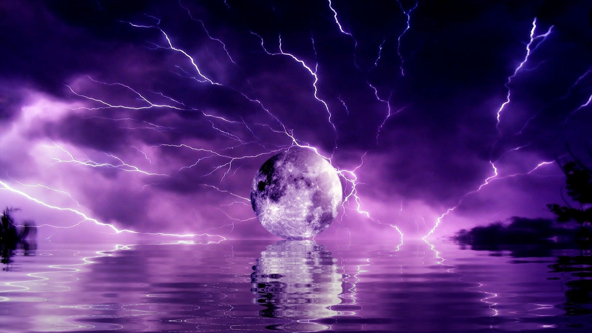 1920x1080 Fantasy Purple Storm. Storm wallpaper, Animation, Desktop