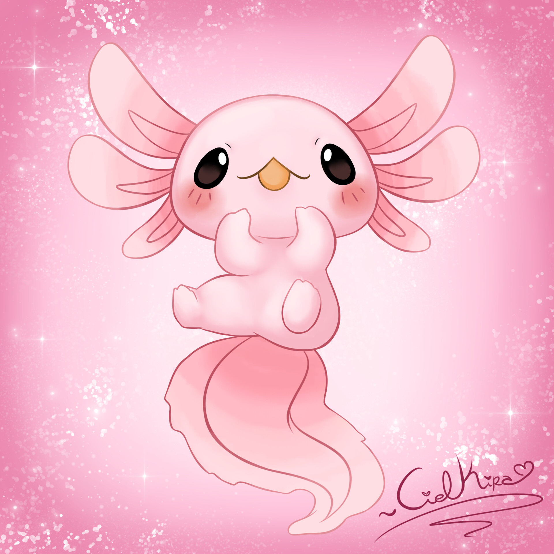 1920x1920 Pink Axolotl, Phone