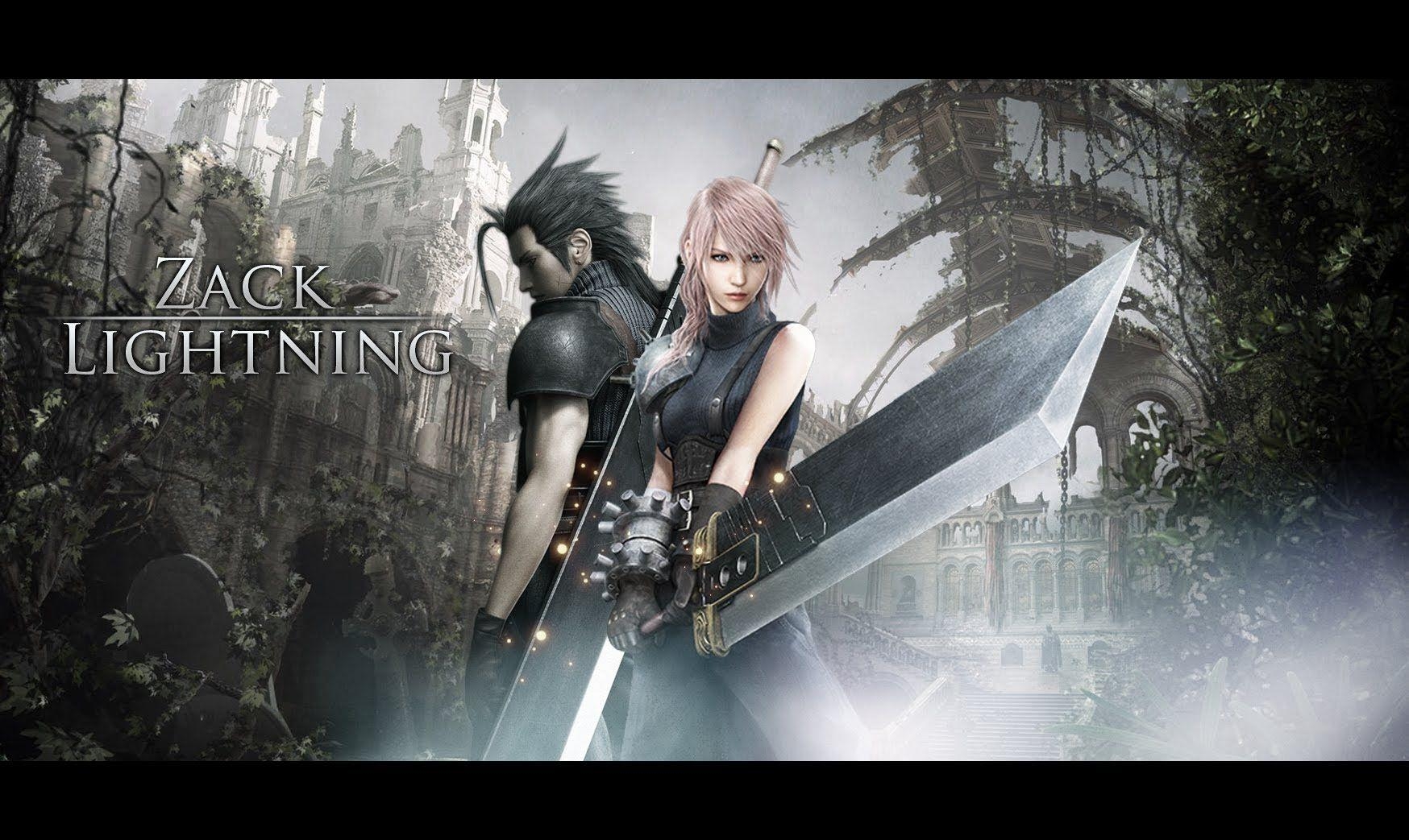 1750x1050 Final Fantasy Zack & Lightning Wallpaper Speedart, Desktop