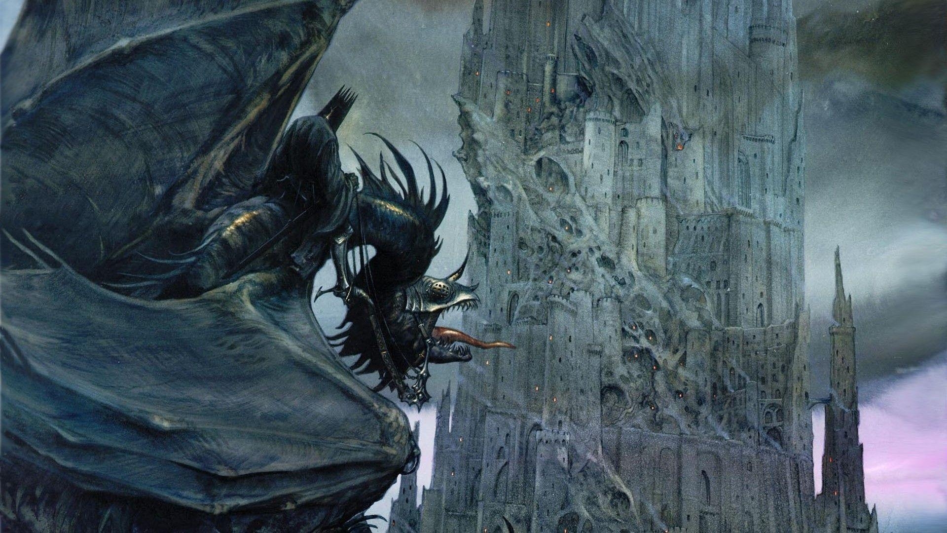 1920x1080 tongues, #Witchking of Angmar, #John Howe, #Nazgûl, #J. R. R, Desktop