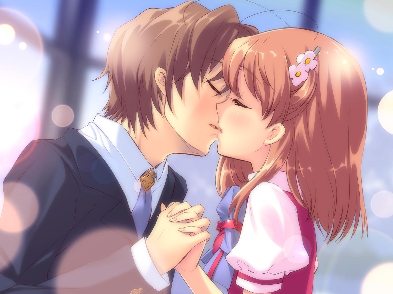 1600x1200 Happy Kiss Day Wallpaper Girl And Boy Kiss, HD Wallpaper, Desktop