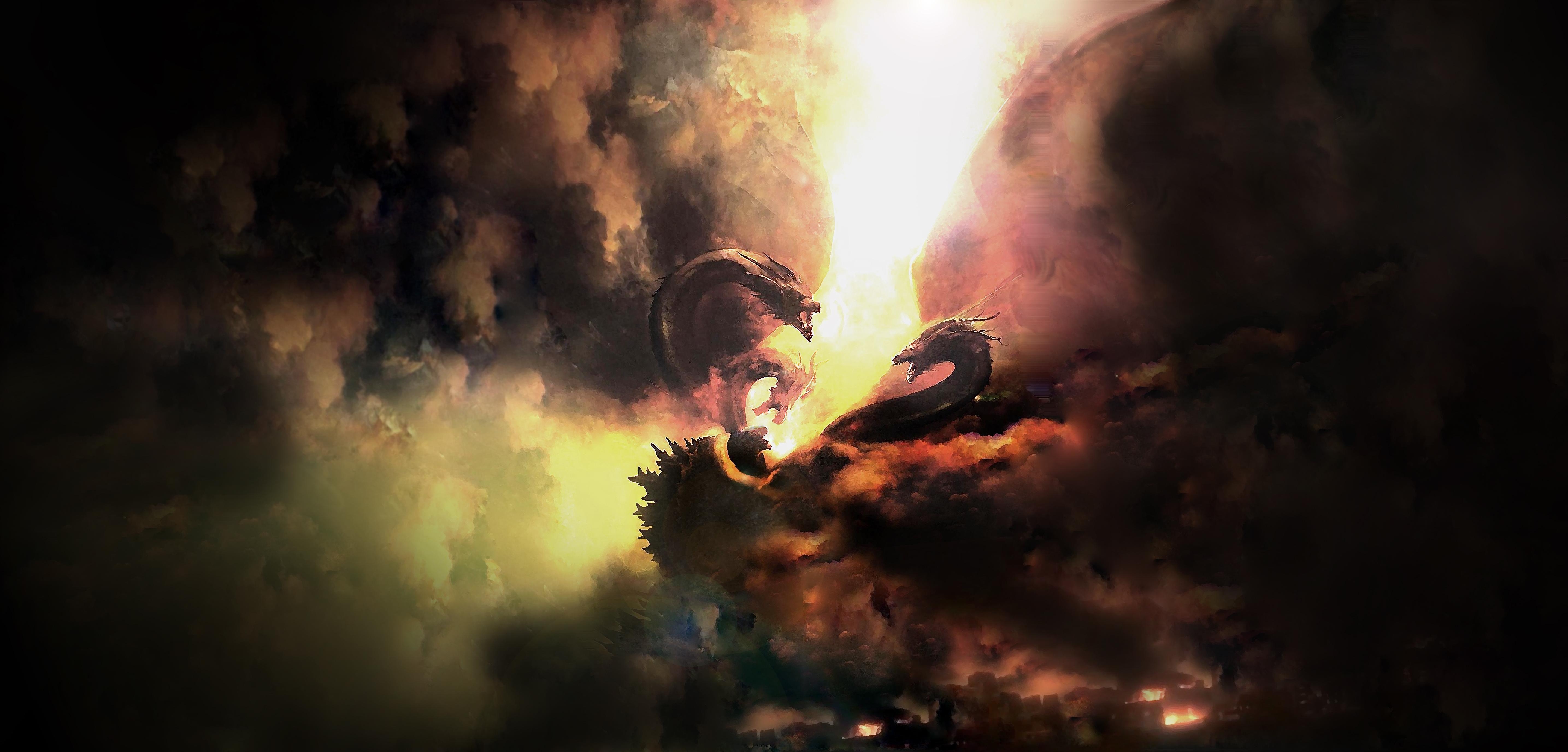 5740x2760 Godzilla 2019 Wallpaper Free Godzilla 2019 Background, Dual Screen